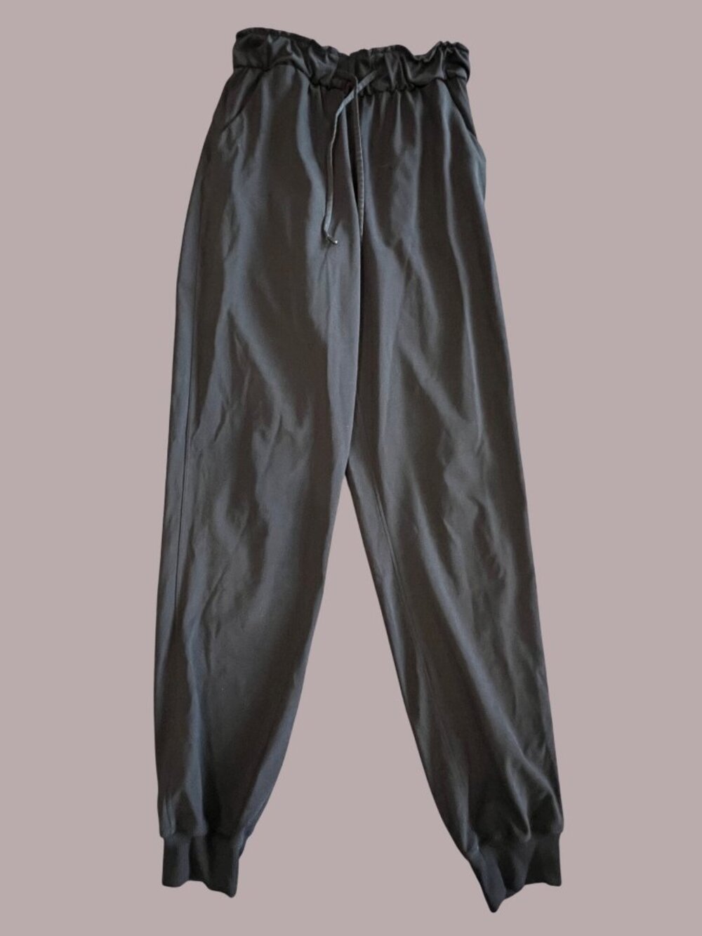 Lululemon Black High-Rise Joggers Size 4 - Nylon/Elastane Blend
